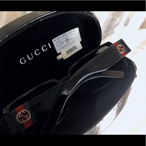 Authentic Gucci Stripe Sunglasses